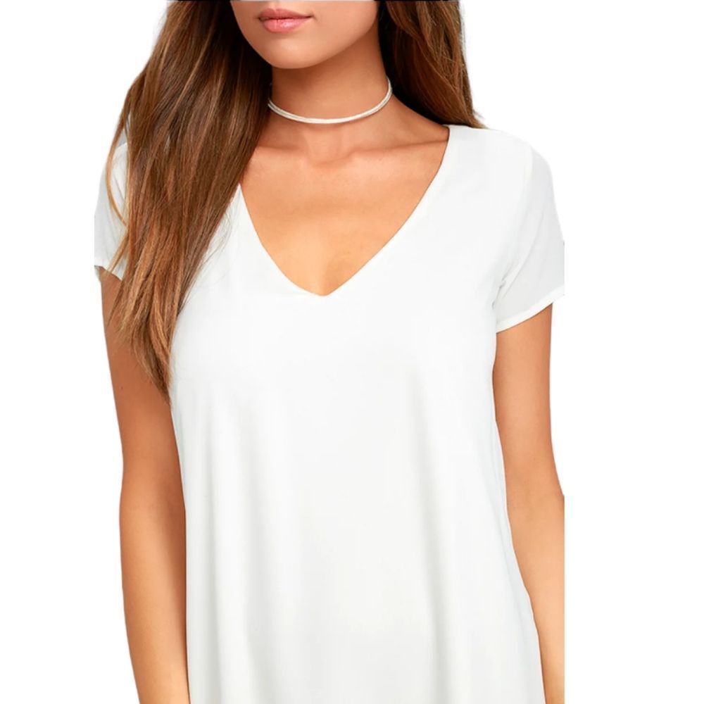 LULU'S Freestyle White Shift Dress